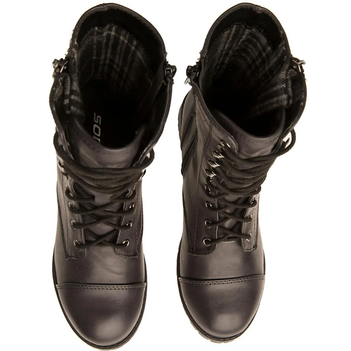Footer-S Lace-Up Combat Boot Black