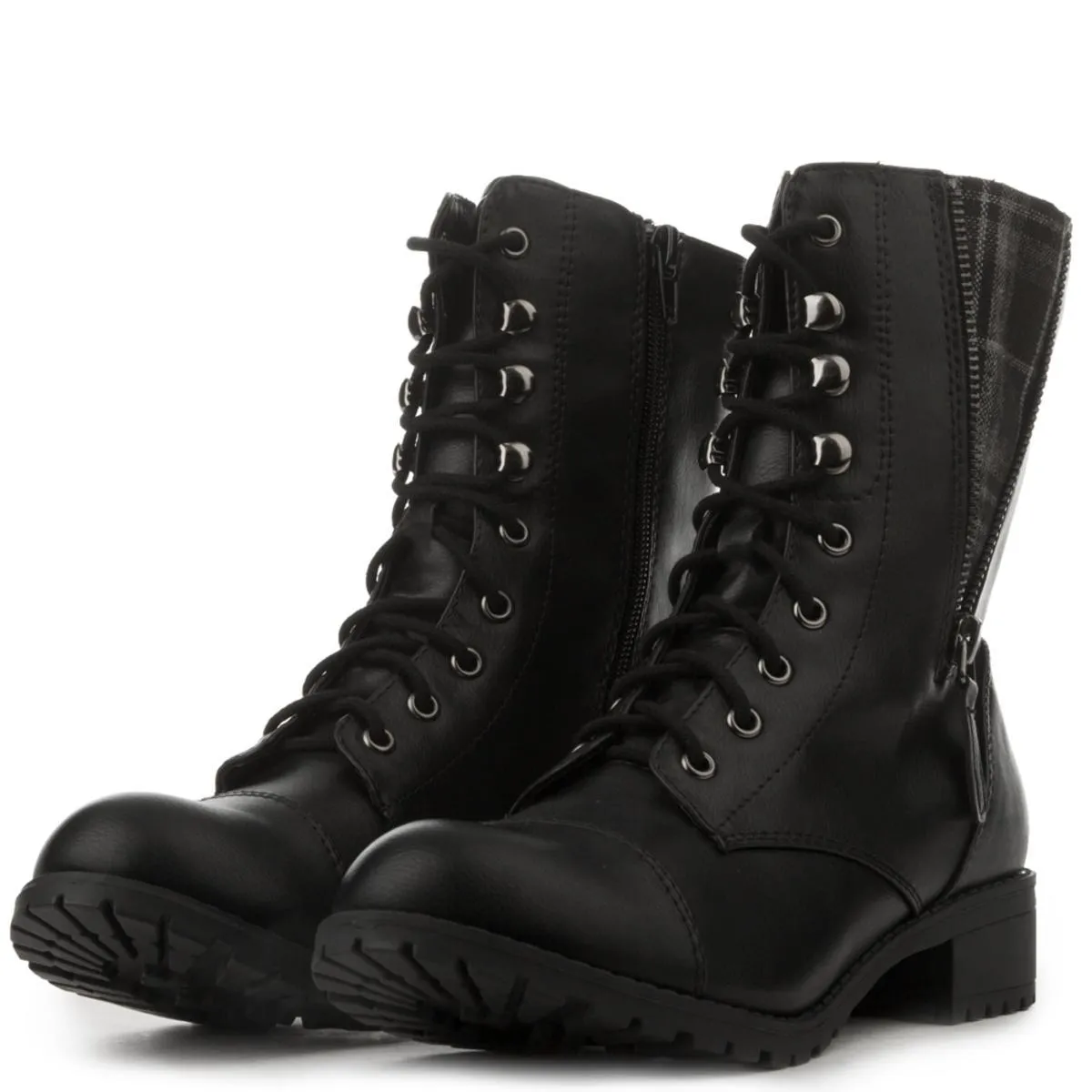 Footer-S Lace-Up Combat Boot BLACK