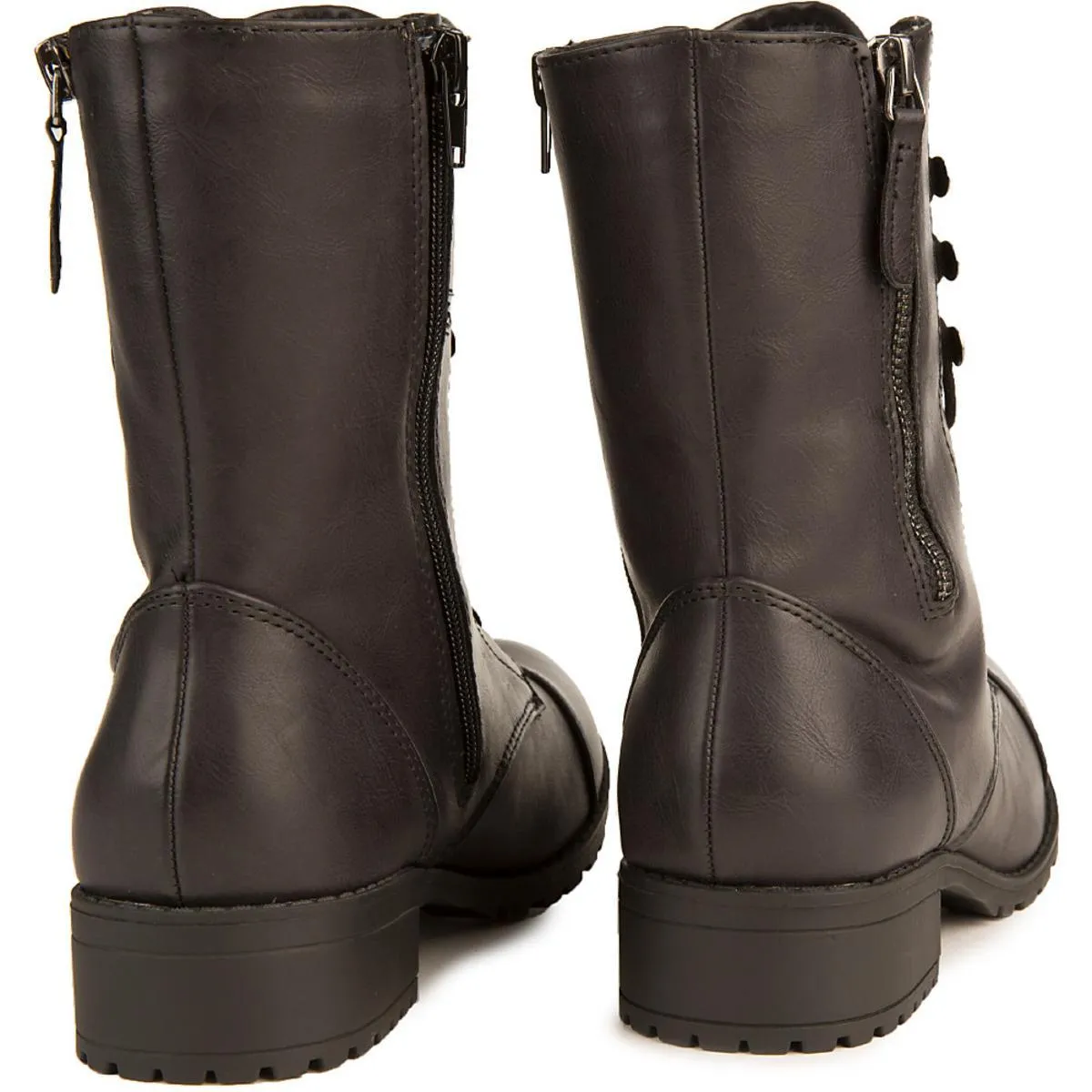 Footer-S Lace-Up Combat Boot Black