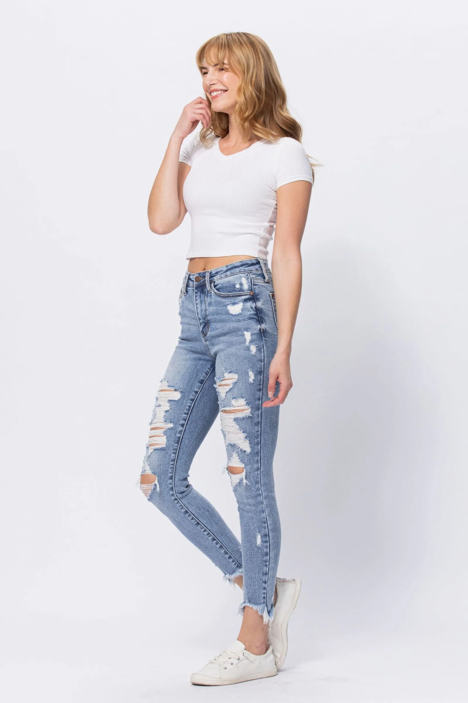For The Win Distressed Skinny Jeans