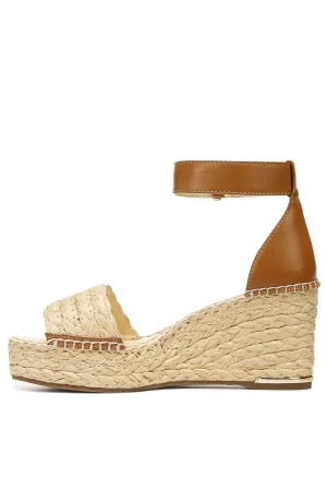 Franco Sarto Womens Clemens Raffia Espadrille Wedge Sandals Natural Raffia/Brown 9.5M