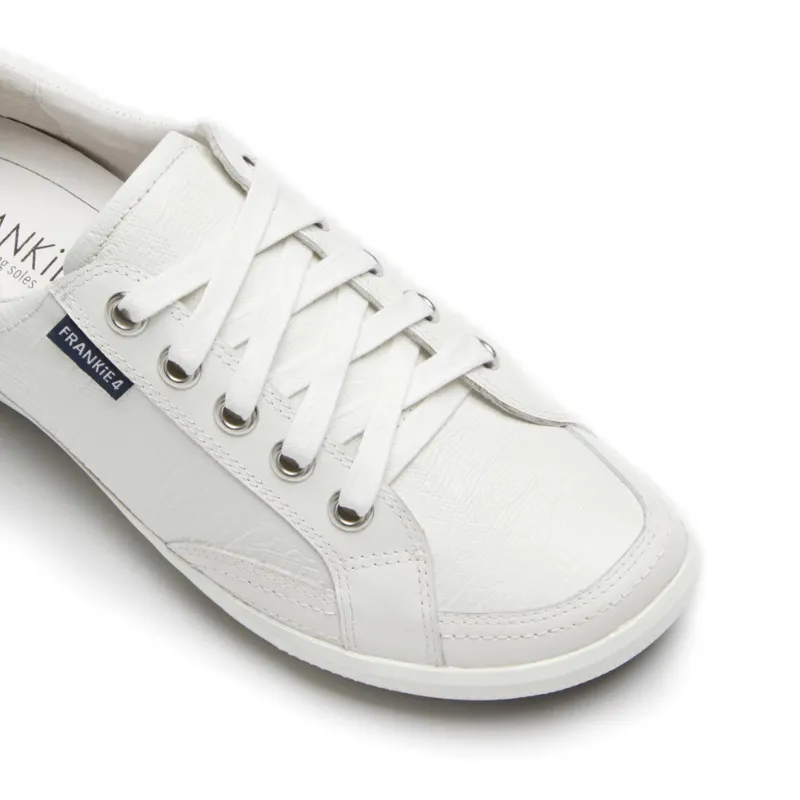 FRANKIE4 Ellie IV White Lizard Emboss Sneakers