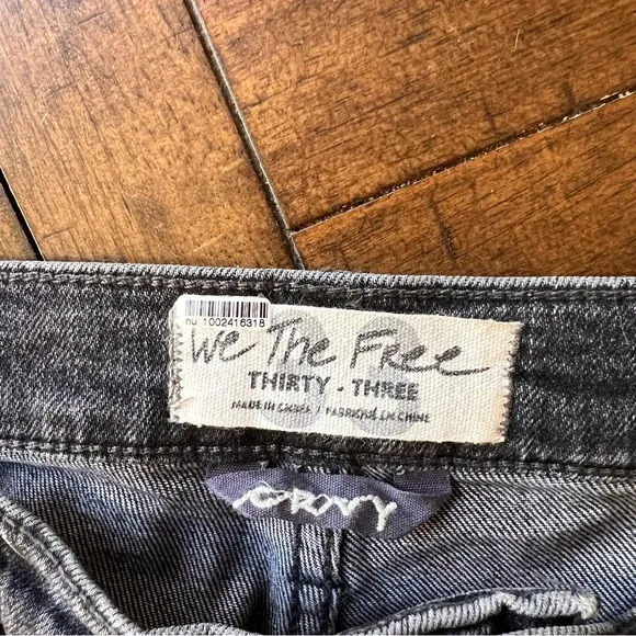 Free People We The Free CRVY Robin Ultra High Waist Flare Jeans in black size 33