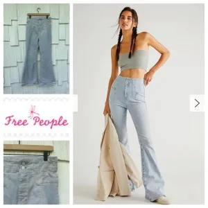 Free People We The Free Jayde Flare Jeans In Ocean Wash 31