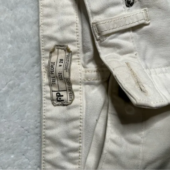 Free People White‎ Distressed Skinny Jeans