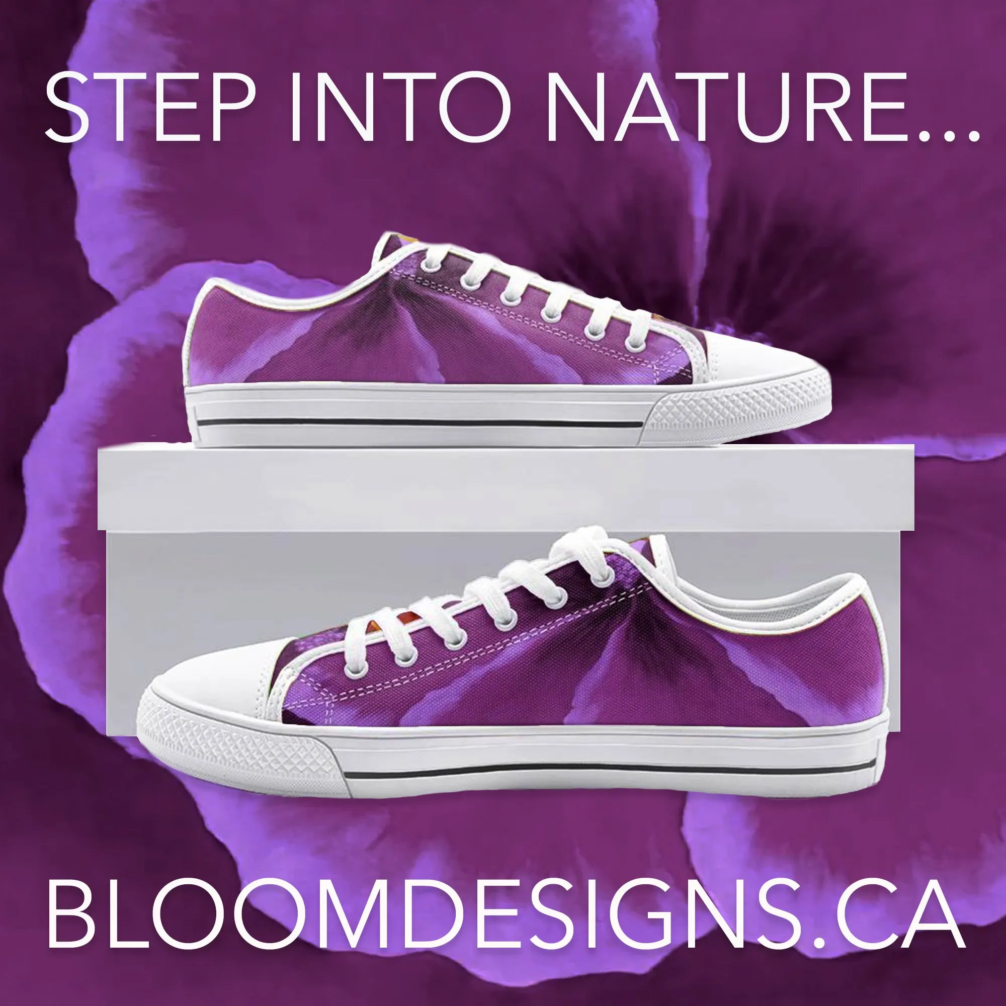 Fuchsia Hibiscus Low-top Sneakers