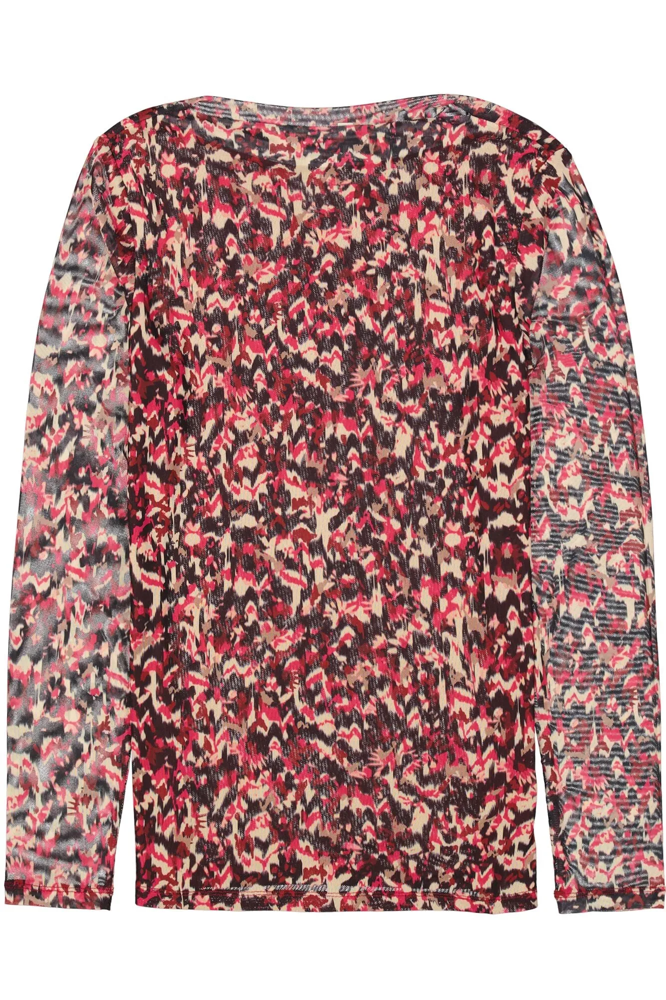 Garcia Millie Mesh Top - Cabernet Print