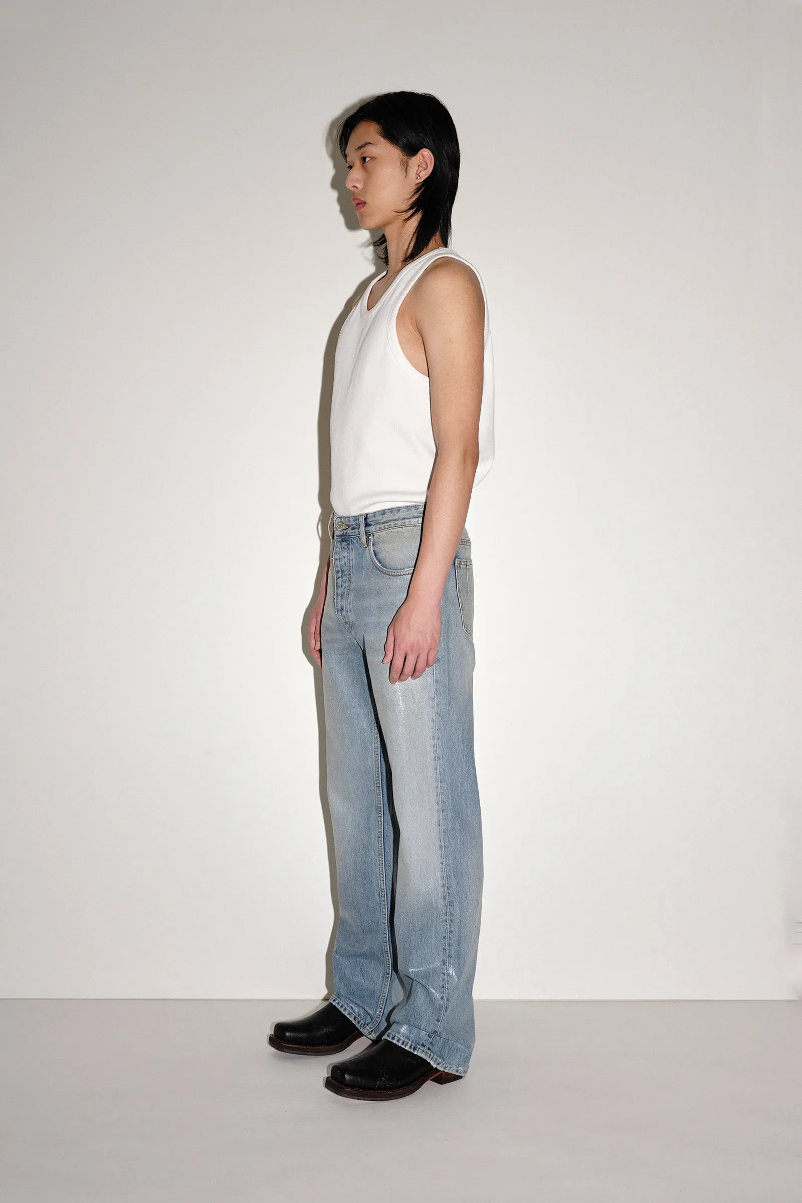 Genoa Coated Denim - Coated Blue
