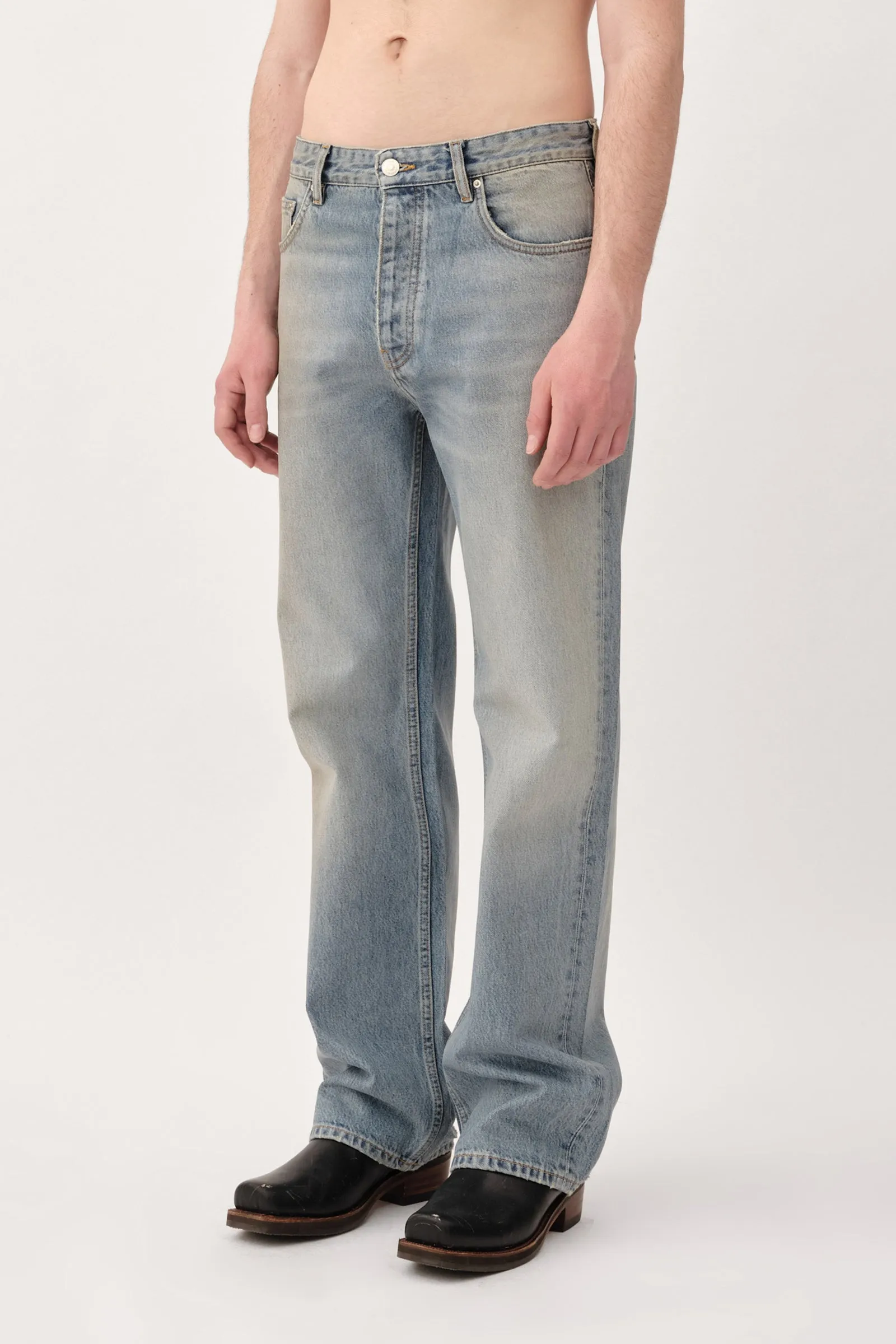 Genoa Coated Denim - Coated Blue
