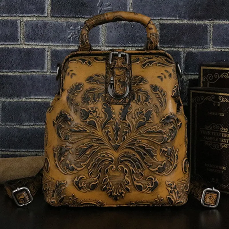 Genuine Leather Messenger Handbag