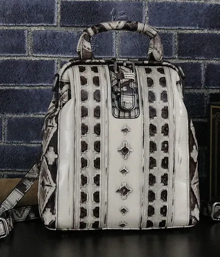 Genuine Leather Messenger Handbag