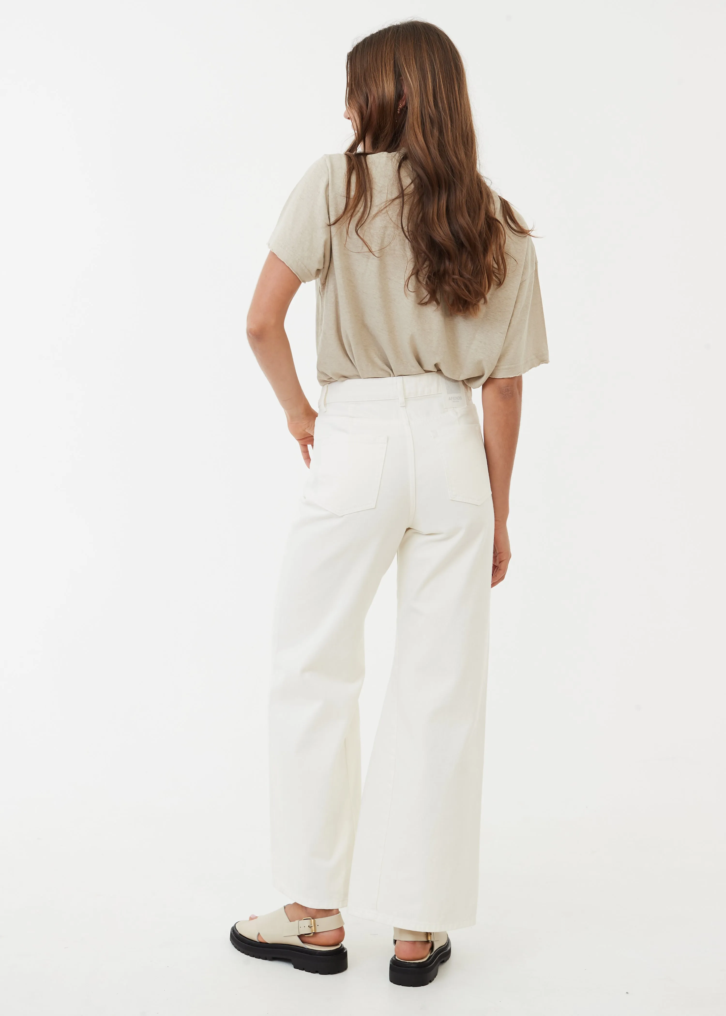 Gigi - Organic Denim Flared Jeans - Off White