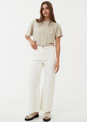 Gigi - Organic Denim Flared Jeans - Off White
