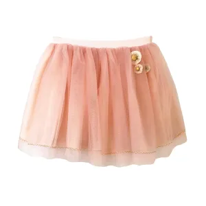 Girls Aliyah Embroidered Tutu - Pale Blush