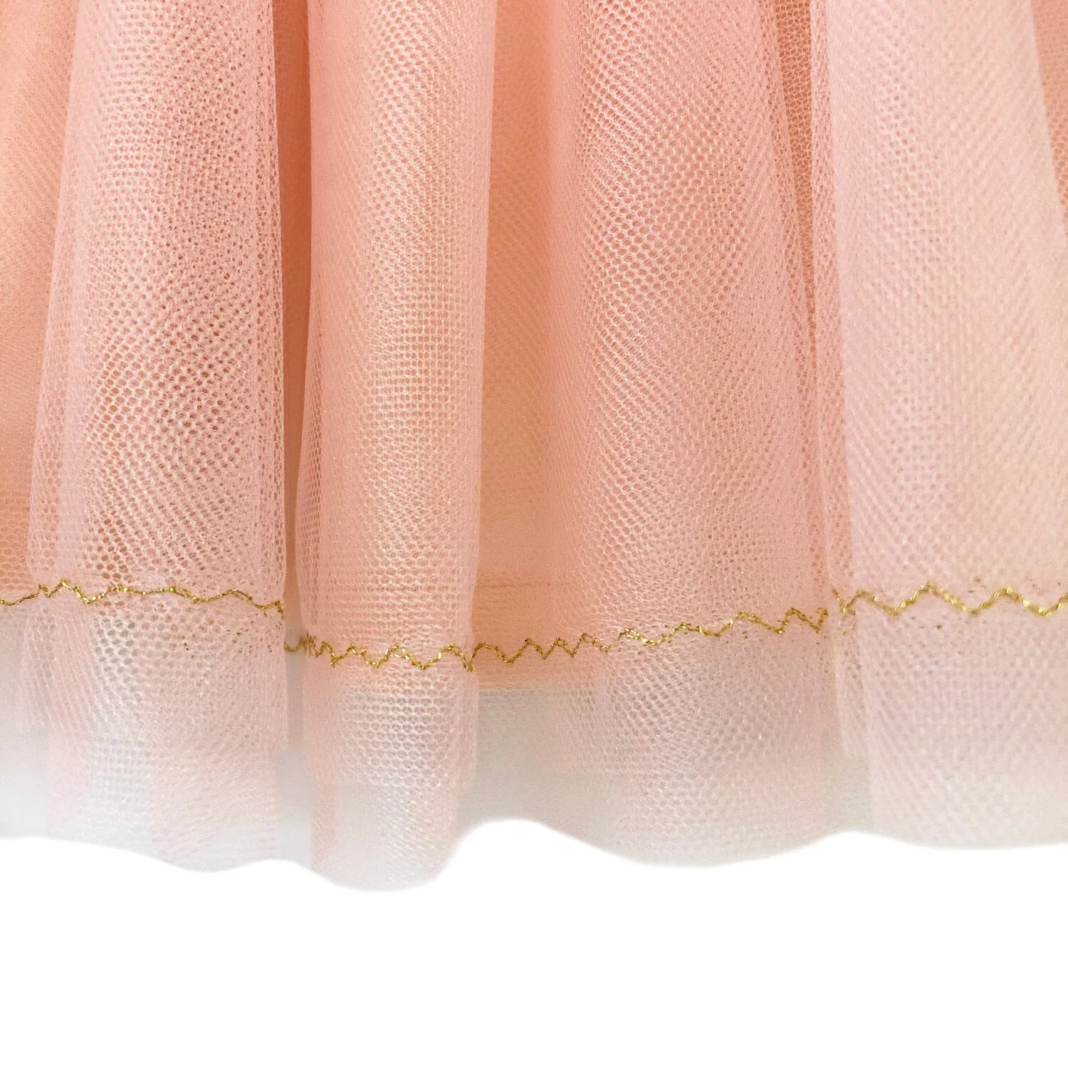 Girls Aliyah Embroidered Tutu - Pale Blush