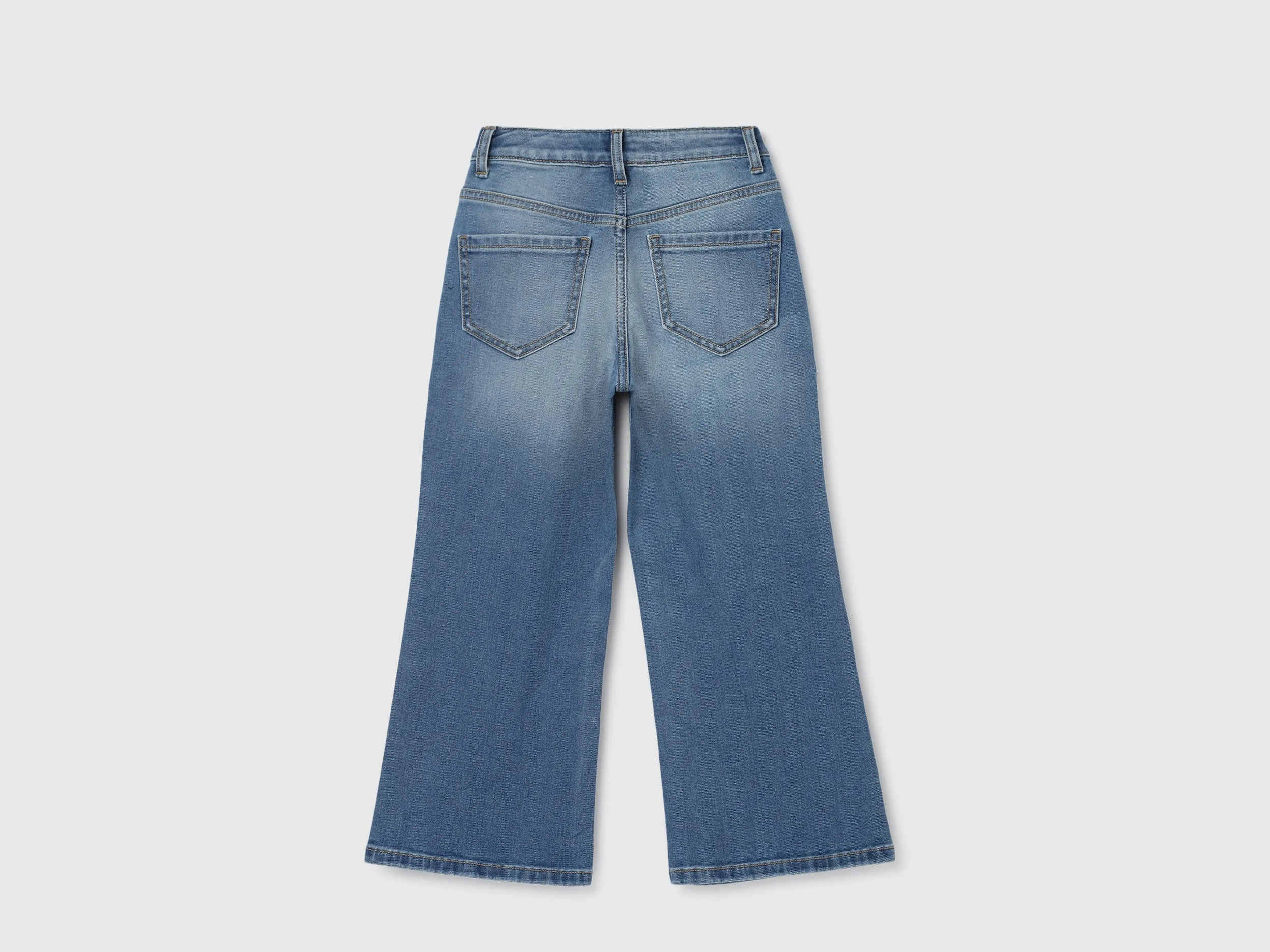 Girl's Printed Wide Leg Jeans