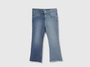 Girls Solid Flared Fit Jeans