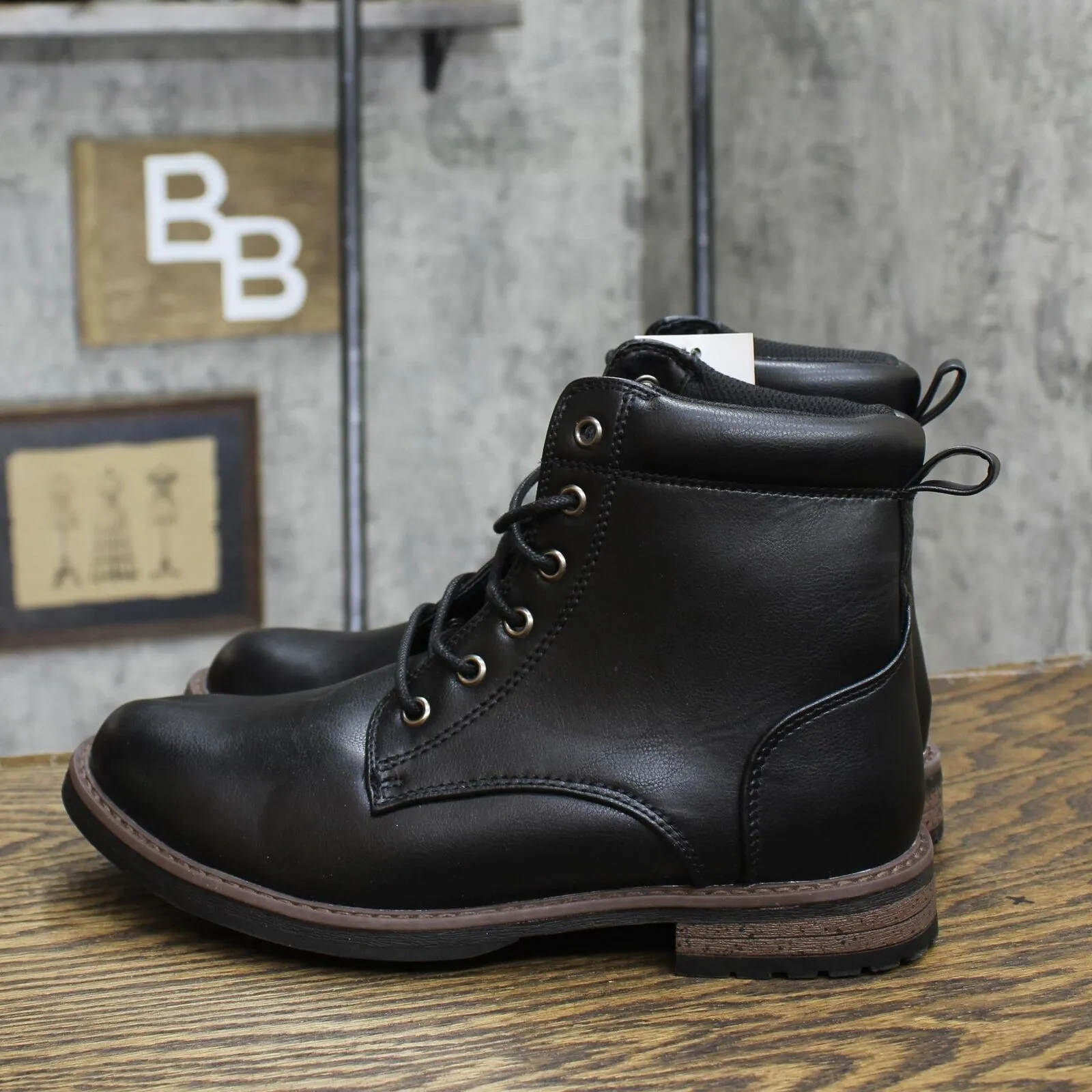 Goodfellow & Co Mens Jeffrey Combat Boots 88097729 Black 7