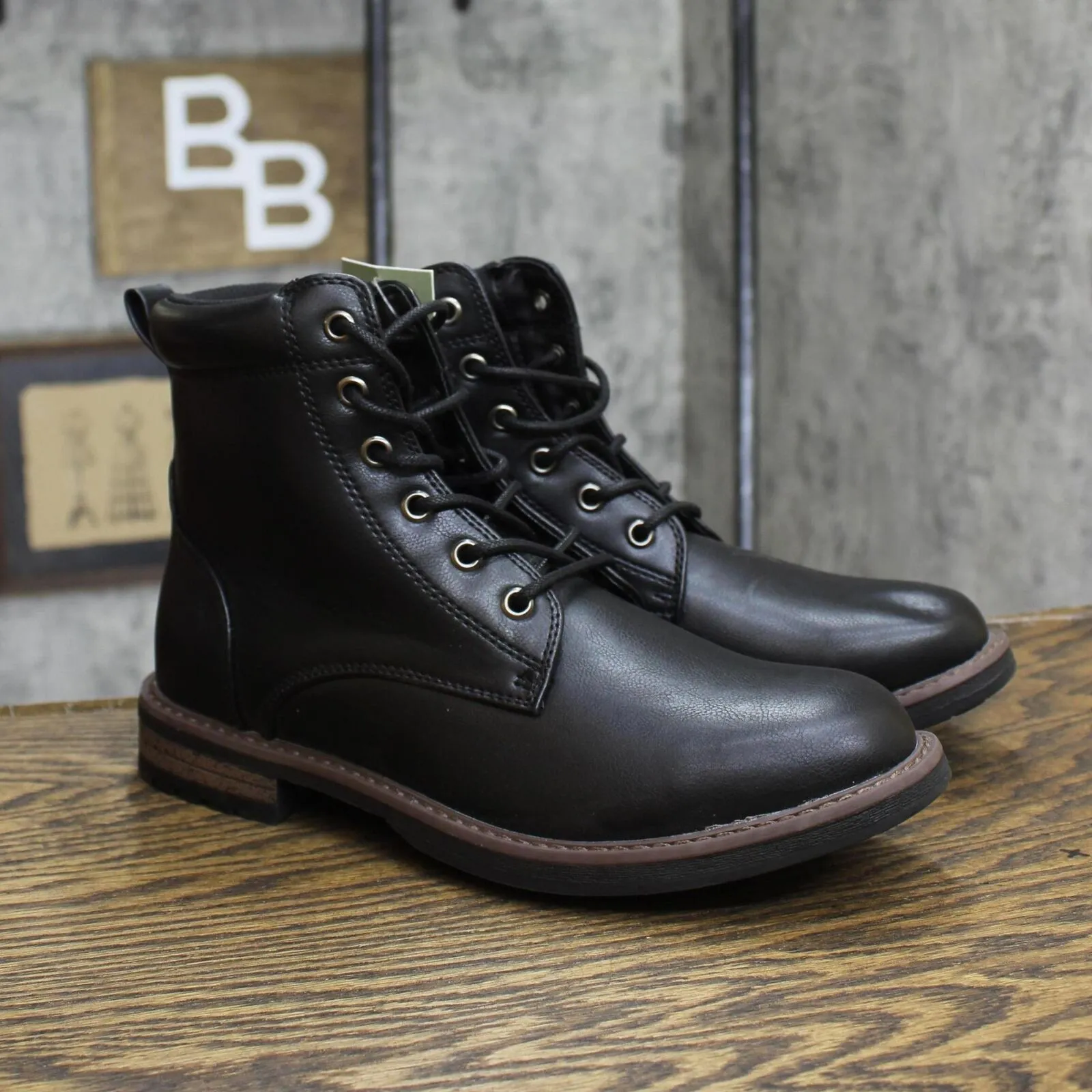 Goodfellow & Co Mens Jeffrey Combat Boots 88097729 Black 7
