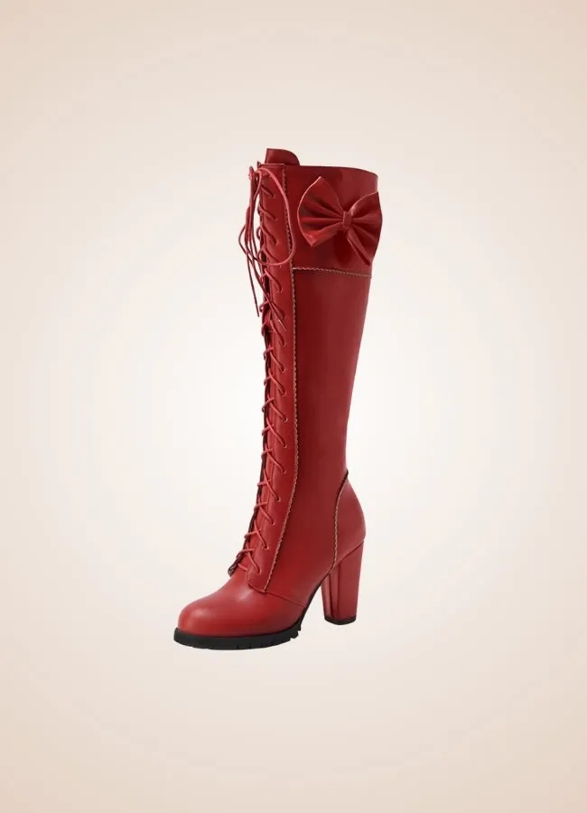 Gothic Knee High Combat Boots