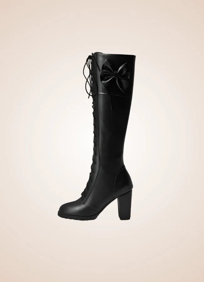 Gothic Knee High Combat Boots