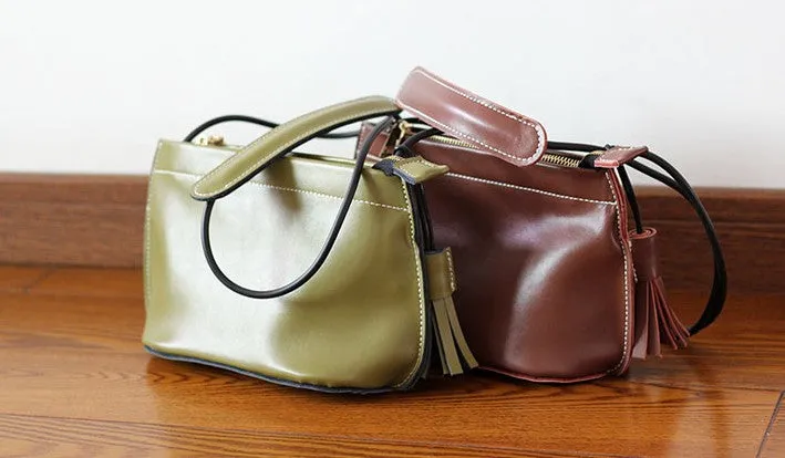 Green Womens Crossbody Leather Bags Cute Small Leather Crossbody Bags for Women
