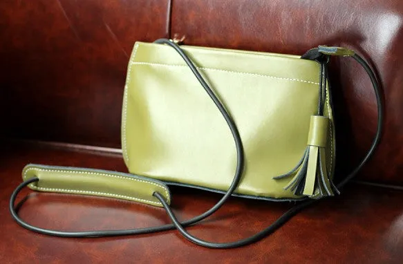 Green Womens Crossbody Leather Bags Cute Small Leather Crossbody Bags for Women
