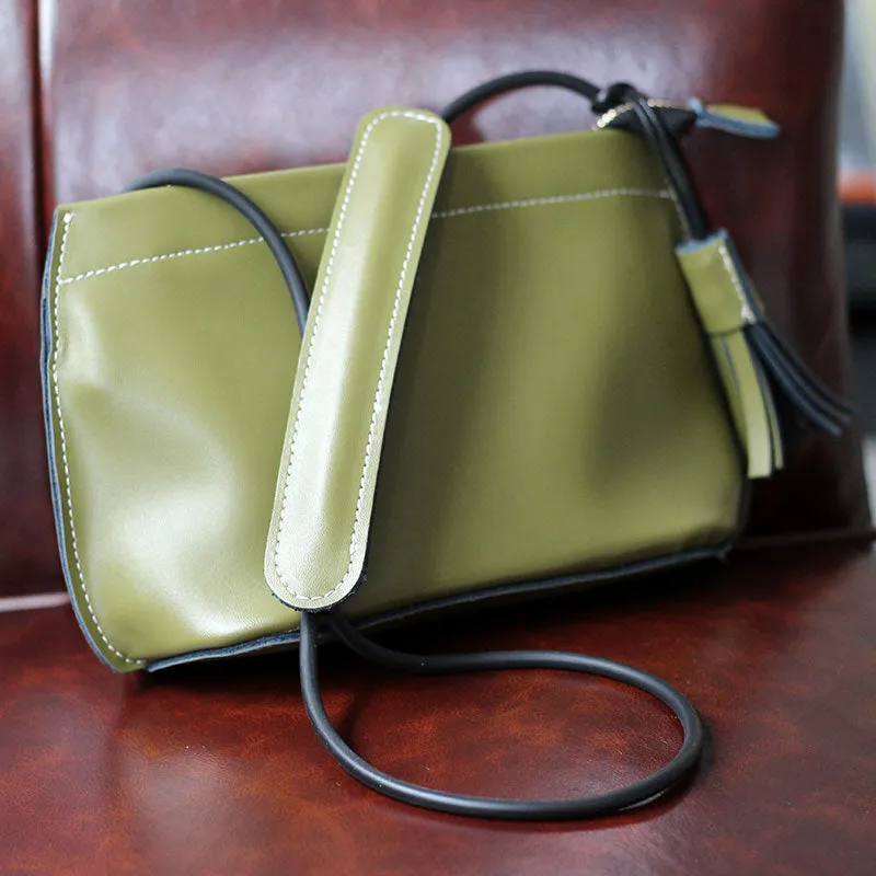 Green Womens Crossbody Leather Bags Cute Small Leather Crossbody Bags for Women