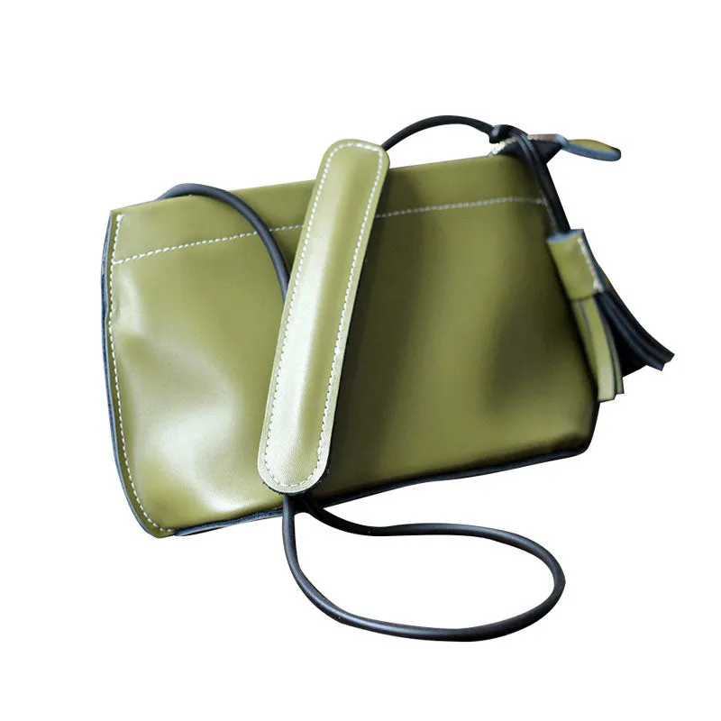 Green Womens Crossbody Leather Bags Cute Small Leather Crossbody Bags for Women