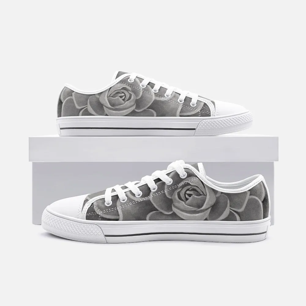 Grey Succulent Low-top Sneakers