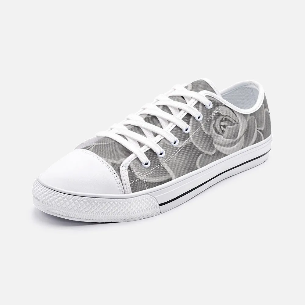 Grey Succulent Low-top Sneakers