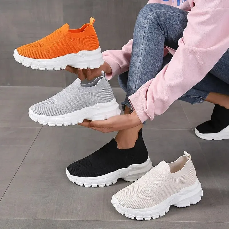 GS Eco Slip-On Sneaker | Ademende schoen met dikke zool voor dames