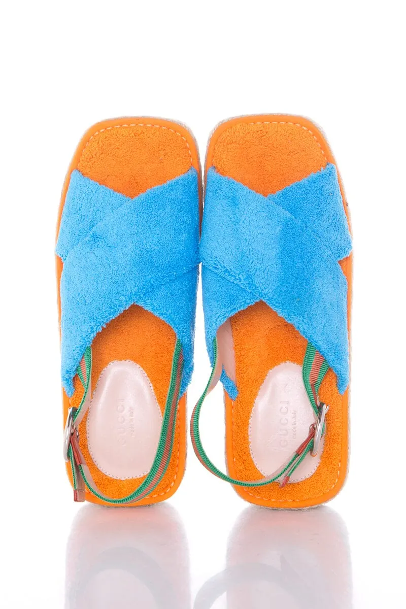 Gucci Multicolor Espadrille Sandals SZ 38