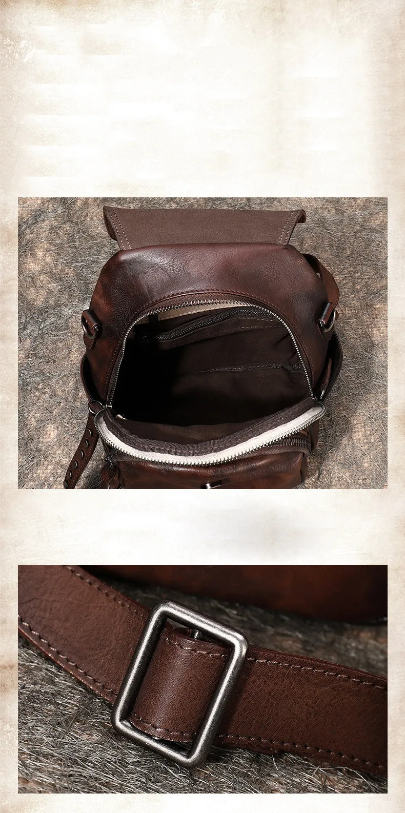 Handmade Convertible Leather Backpacks Bag Womens Best Leather Shoulder Purse School Rucksack