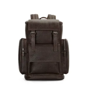 Handmade Vintage Top-Loader Zipper Full-Grain Leather Backpack