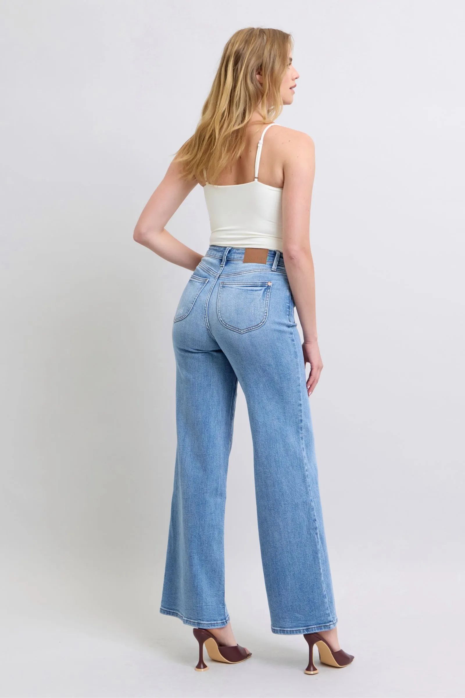 Hazel Blues® |  Judy Blue Wide Leg Jeans with Pockets