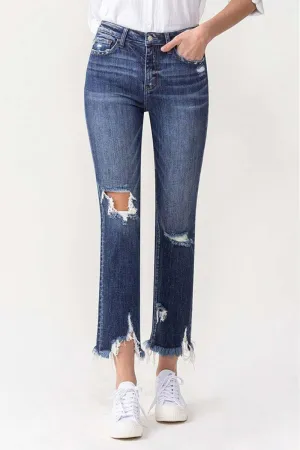 Hazel Blues® | Lovervet Jackie High Rise Crop Straight Leg Jeans