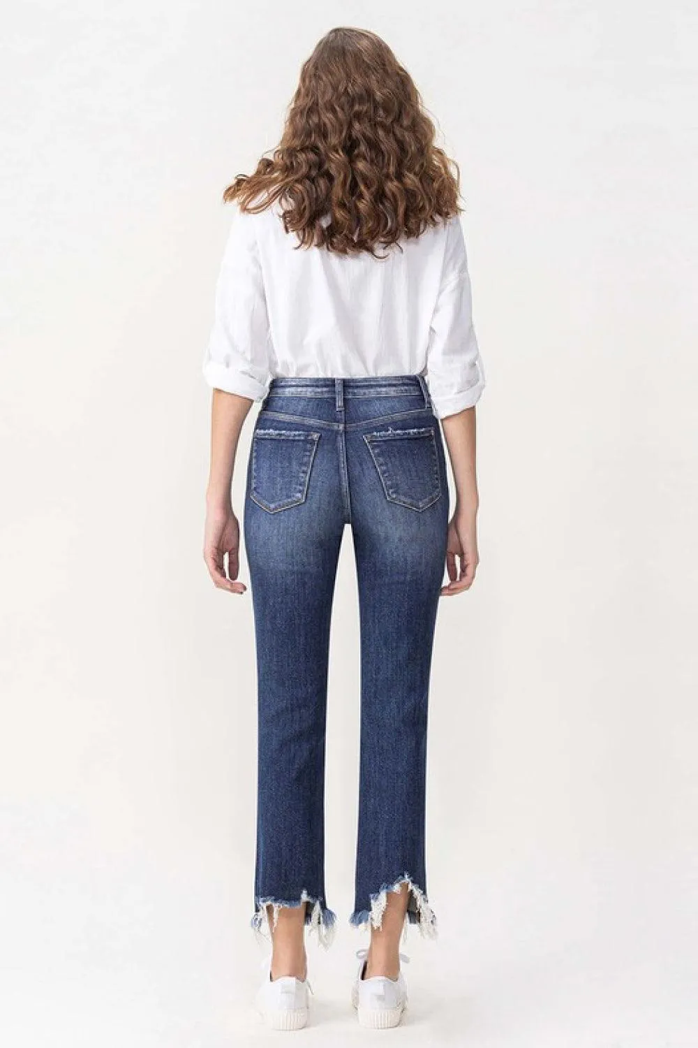 Hazel Blues® | Lovervet Jackie High Rise Crop Straight Leg Jeans