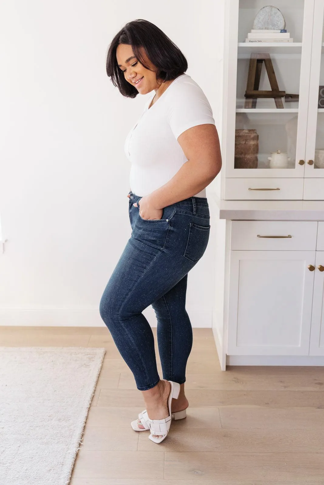 Hazel Blues® | Mid-Rise Relaxed Fit Mineral Wash Jeans
