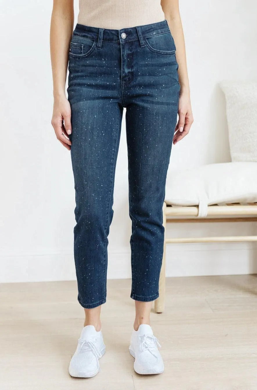 Hazel Blues® | Mid-Rise Relaxed Fit Mineral Wash Jeans