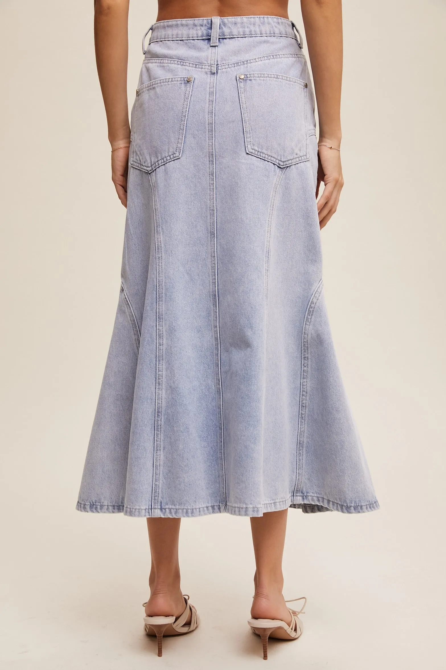 Heart Lace Denim Skirt