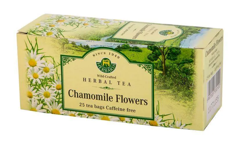 Herbaria Chamomile Tea (Matricaria Chamomilla) 25 Tea Bags