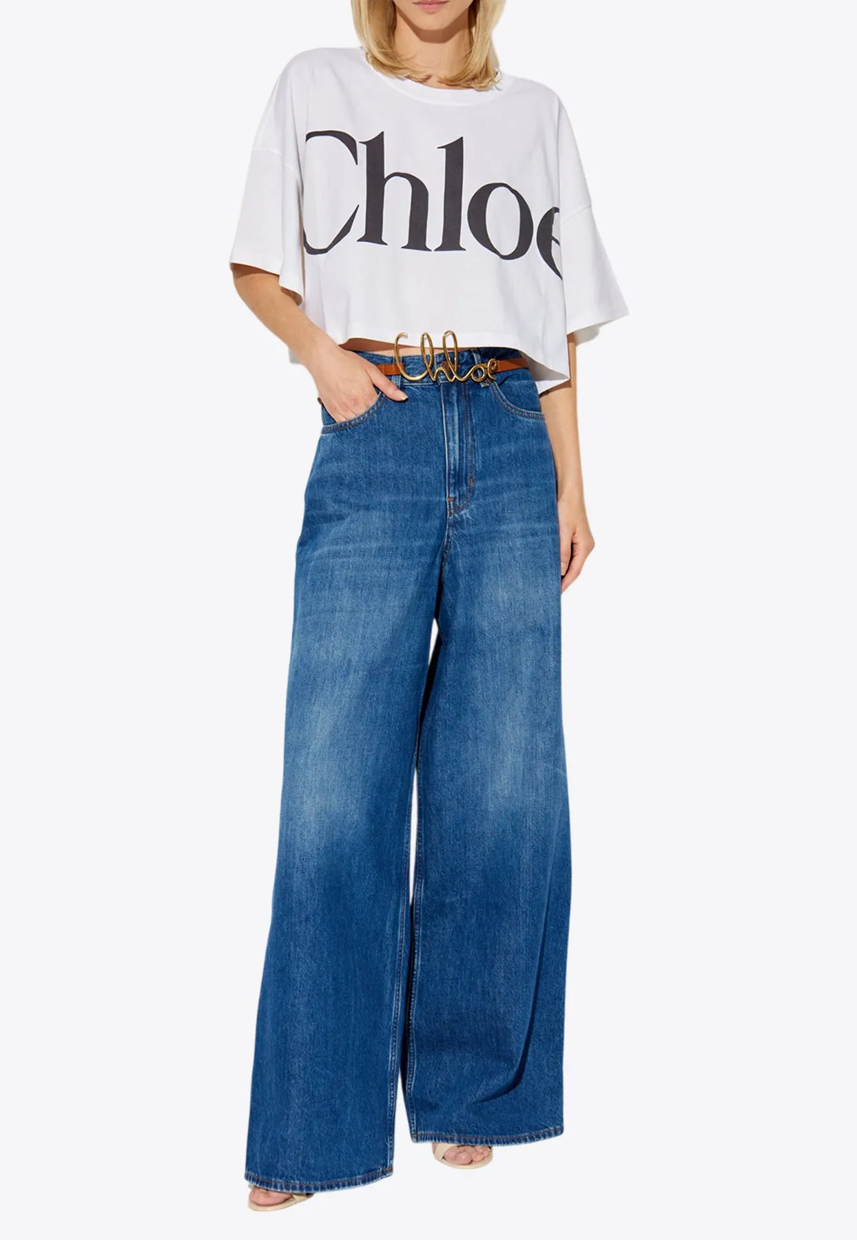 High-Waisted Wide-Leg Jeans