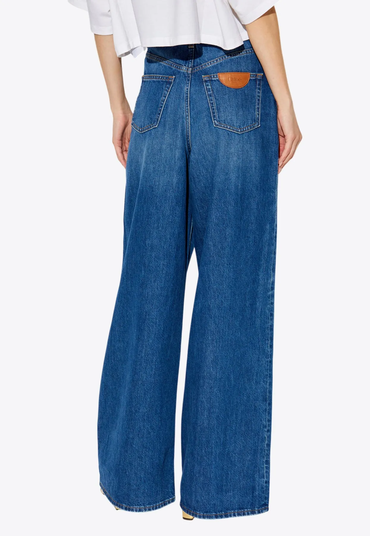 High-Waisted Wide-Leg Jeans