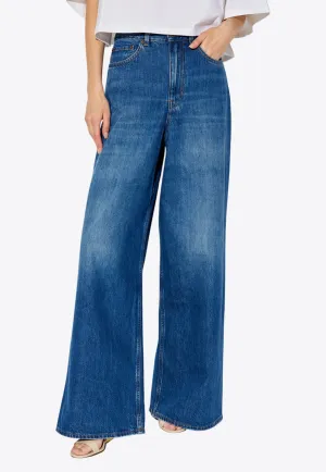 High-Waisted Wide-Leg Jeans