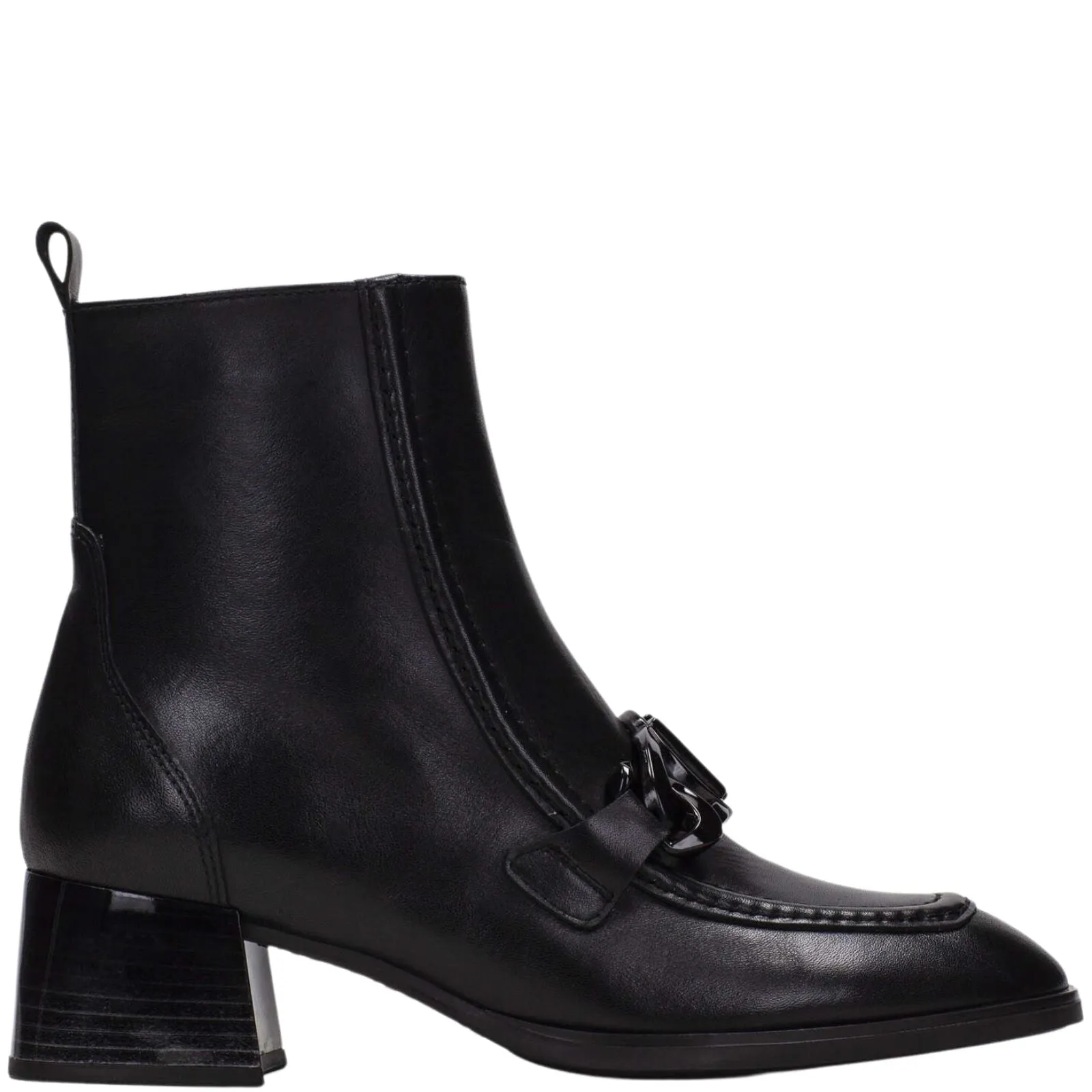 Hispanitas Black Leather Slim Line Dressy Boots
