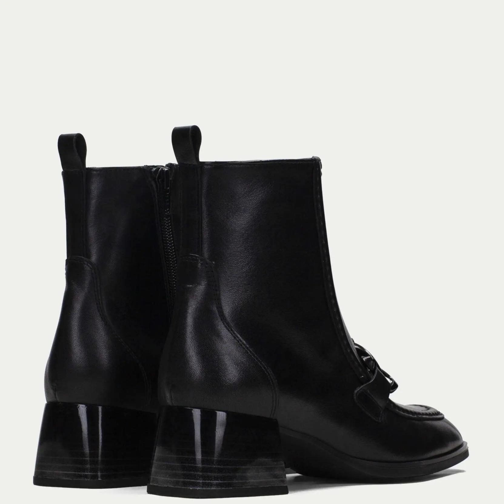 Hispanitas Black Leather Slim Line Dressy Boots