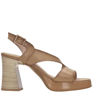 Hispanitas Pale Tan Leather Platform Sandals
