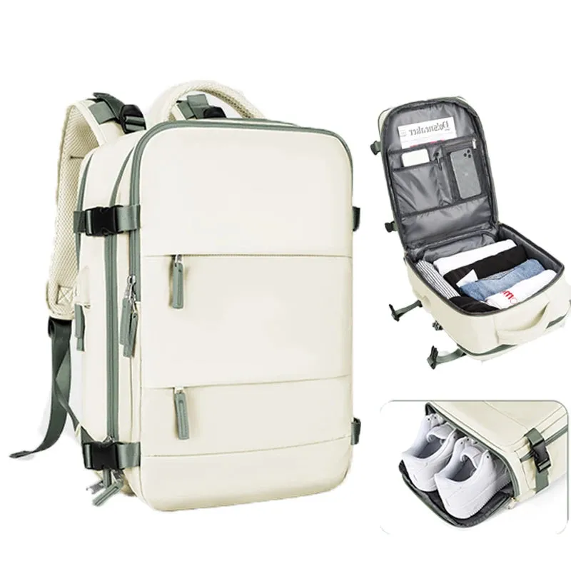 HSPS Travel Backpack, Chic and Functional Travel Backpack for Women, Carry On Backpack,TSA Laptop Backpack Flight Approved, College Nurse Bag Casual Daypack for Weekender, CABBP01140124.