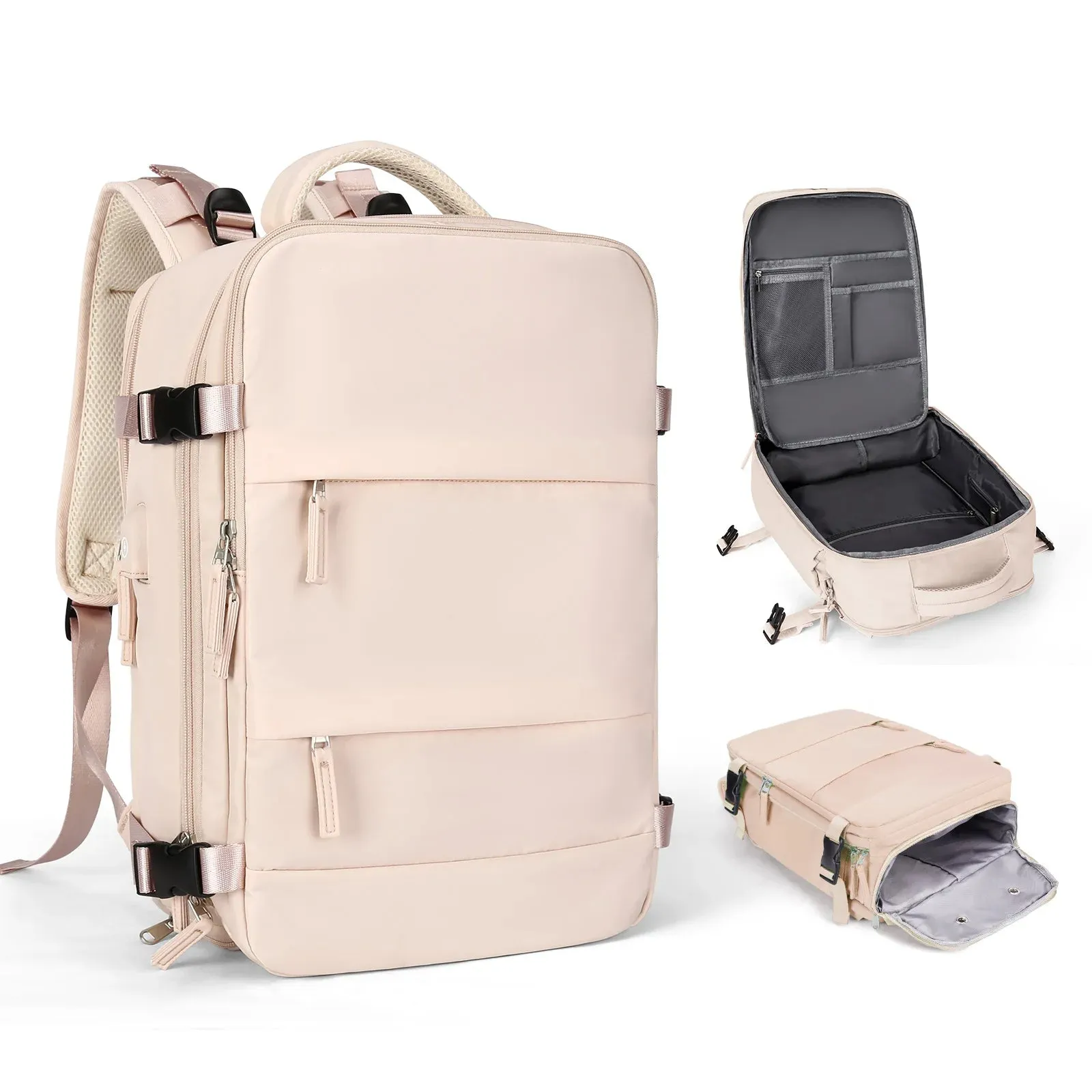 HSPS Travel Backpack, Chic and Functional Travel Backpack for Women, Carry On Backpack,TSA Laptop Backpack Flight Approved, College Nurse Bag Casual Daypack for Weekender, CABBP01140124.